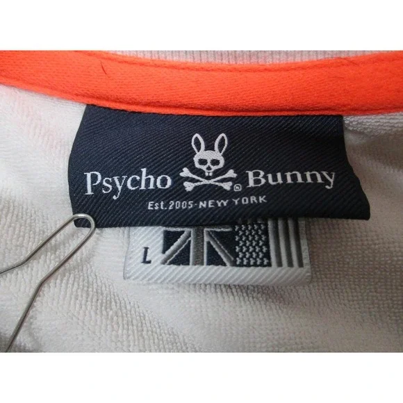Psycho Bunny‎ Sweatshirt Mens Large White Embossed Logo Crewneck B6S316S1C0